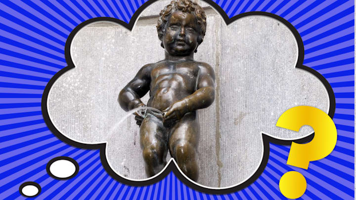 A little lad relieving himself is the Renaissance-era version of the peeing Calvin bumper sticker.