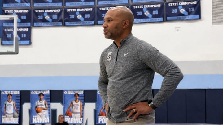 Crespi coach Derek Fisher looks on as the Celts beat Corona del Mar in Open Division play and punch a ticket to the CIF State playoffs.