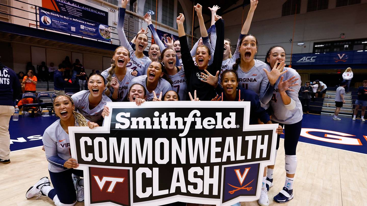 Virginia Volleyball Sweeps Virginia Tech in Commonwealth Clash