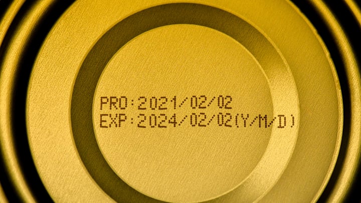 Product safety date, or encrypted military code? You be the judge.