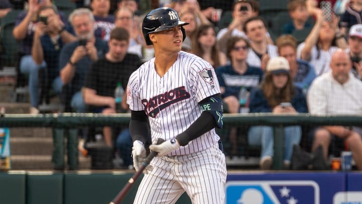 Yankees shortstop Anthony Volpe continued his rehab assignment with the Somerset Patriots at TD Bank Ballpark in Bridgewater on April 17, 2026.