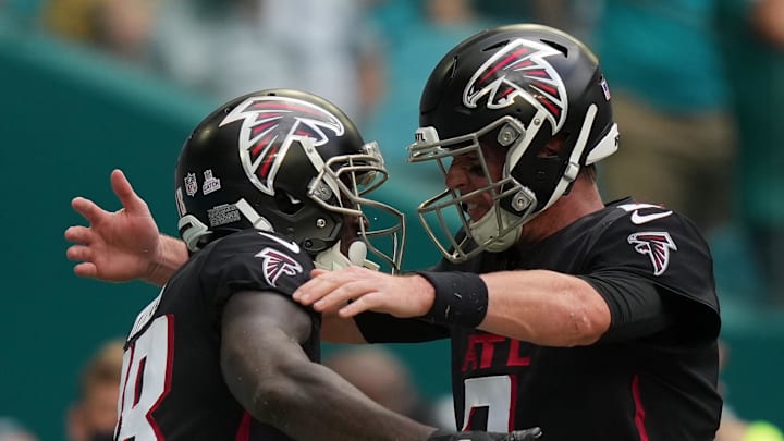 Oct 24, 2021; Miami Gardens, Florida, USA; Atlanta Falcons quarterback Matt Ryan (2).
