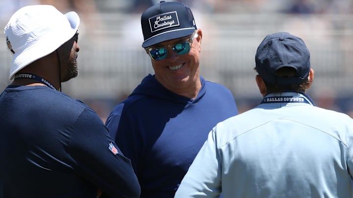 Dallas Cowboys chief operating officer and co-owner Stephen Jones during training camp at the River Ridge Playing Fields in Oxnard.