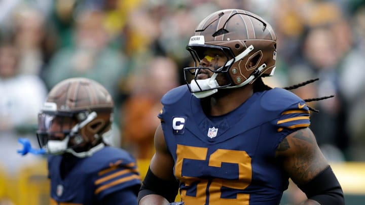Green Bay Packers defensive end Rashan Gary runs onto the field before a game against the Carolina Panthers Green Bay Packers defensive end Rashan Gary runs onto the field before a game against the Carolina Panthers