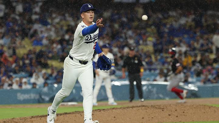 Sep 6, 2026; Los Angeles, California, USA; Los Angeles Dodgers pitcher Bobby Miller (28) throws to first base during the sixth inning against the Washington Nationals at Dodger Stadium. Mandatory Credit: William Navarro-Imagn Images Sep 6, 2026; Los Angeles, California, USA; Los Angeles Dodgers pitcher Bobby Miller (28) throws to first base during the sixth inning against the Washington Nationals at Dodger Stadium. Mandatory Credit: William Navarro-Imagn Images