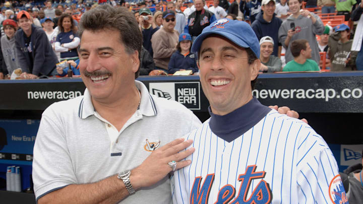 Jerry Seinfeld Throws The First Pitch at The Mets/Yankees Subway Series Game to Promote the