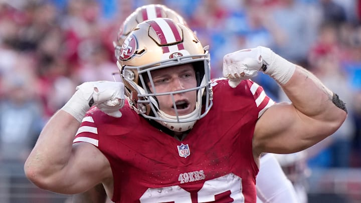 San Francisco 49ers running back Christian McCaffrey (23)