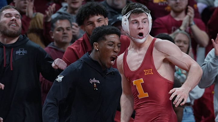 Jacob Frost secured a win in his final match at the NCAA Championships for Iowa State wrestling on Saturday.