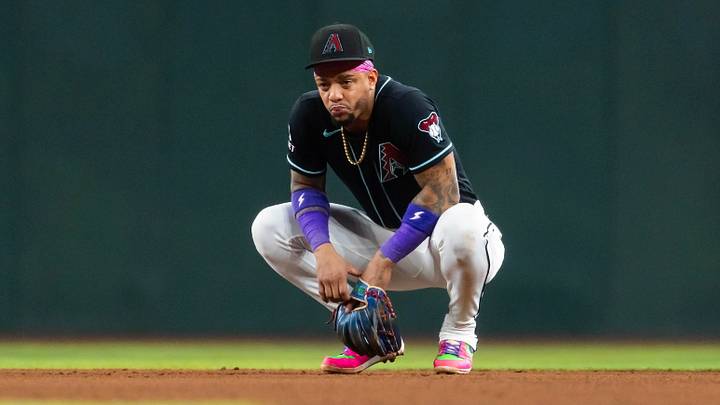 Aug 10, 2026; Phoenix, Arizona, USA; Arizona Diamondbacks second baseman Ketel Marte against the Colorado Rockies at Chase Field. Mandatory Credit: Mark J. Rebilas-Imagn Images