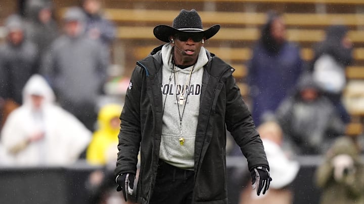 Apr 27, 2024; Boulder, CO, USA; Colorado Buffaloes head coach Deion Sanders during a spring game