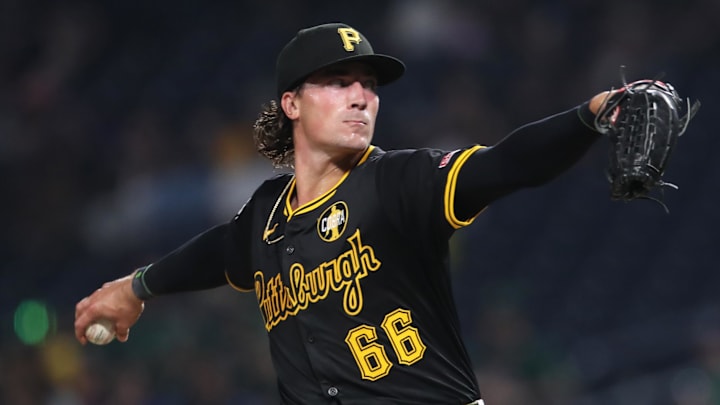 Pittsburgh Pirates relief pitcher Kyle Nicolas (66) pitches 