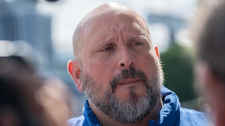 Tennessee Titans offensive line coach Carmen Bricillo