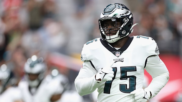 Philadelphia Eagles defensive end Tarron Jackson (75)
