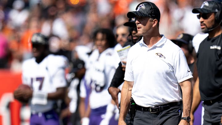 Harbaugh led the Ravens to a 41–38 win over the Bengals, bouncing back after a slow 0–2 start to the season.