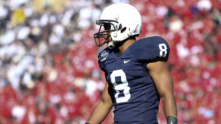 Penn State Nittany Lions cornerback D'Anton Lynn (8) during the 2012 TaxSlayer Bowl game against the Houston Cougars at Cotton Bowl Stadium.  