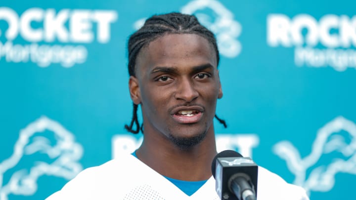 Detroit Lions cornerback Ennis Rakestraw Jr. (15) Detroit Lions cornerback Ennis Rakestraw Jr. (15)