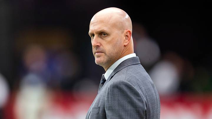Oct 11, 2026; Glendale, Arizona, USA; Arizona Cardinals general manager Monti Ossenfort against the Detroit Lions at State Farm Stadium. Mandatory Credit: Mark J. Rebilas-Imagn Images