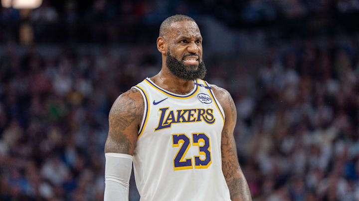 Los Angeles Lakers forward LeBron James on Apr 27, 2025.