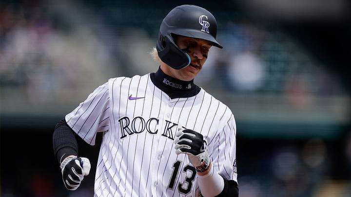 Colorado Rockies right fielder Zac Veen. Colorado Rockies right fielder Zac Veen.