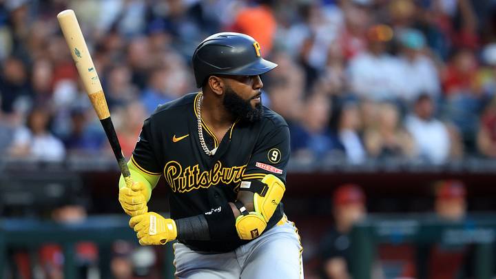 May 6, 2026; Phoenix, Arizona, USA; Pittsburgh Pirates designated hitter Marcell Ozuna against the Arizona Diamondbacks at Chase Field. Mandatory Credit: Mark J. Rebilas-Imagn Images May 6, 2026; Phoenix, Arizona, USA; Pittsburgh Pirates designated hitter Marcell Ozuna against the Arizona Diamondbacks at Chase Field. Mandatory Credit: Mark J. Rebilas-Imagn Images