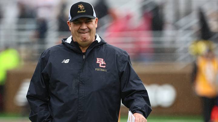 Sep 26, 2026; Chestnut Hill, Massachusetts, USA; Boston College Eagles head coach Bill O'Brien walks onto the field before a game against the Virginia Tech Hokies at Alumni Stadium. Mandatory Credit: Edward Finan-Imagn Images Sep 26, 2026; Chestnut Hill, Massachusetts, USA; Boston College Eagles head coach Bill O'Brien walks onto the field before a game against the Virginia Tech Hokies at Alumni Stadium. Mandatory Credit: Edward Finan-Imagn Images