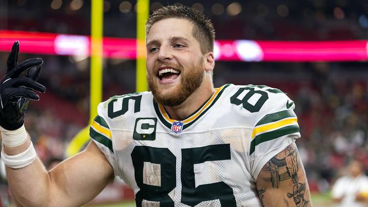 Oct 19, 2025; Glendale, Arizona, USA; Green Bay Packers tight end Tucker Kraft (85) against the Arizona Cardinals at State Farm Stadium. Mandatory Credit: Mark J. Rebilas-Imagn Images Oct 19, 2025; Glendale, Arizona, USA; Green Bay Packers tight end Tucker Kraft (85) against the Arizona Cardinals at State Farm Stadium. Mandatory Credit: Mark J. Rebilas-Imagn Images