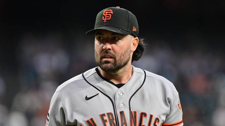 May 18, 2026; Phoenix, Arizona, USA; San Francisco Giants pitcher Robbie Ray (38) looks on in the second inning against the Arizona Diamondbacks at Chase Field. May 18, 2026; Phoenix, Arizona, USA; San Francisco Giants pitcher Robbie Ray (38) looks on in the second inning against the Arizona Diamondbacks at Chase Field.