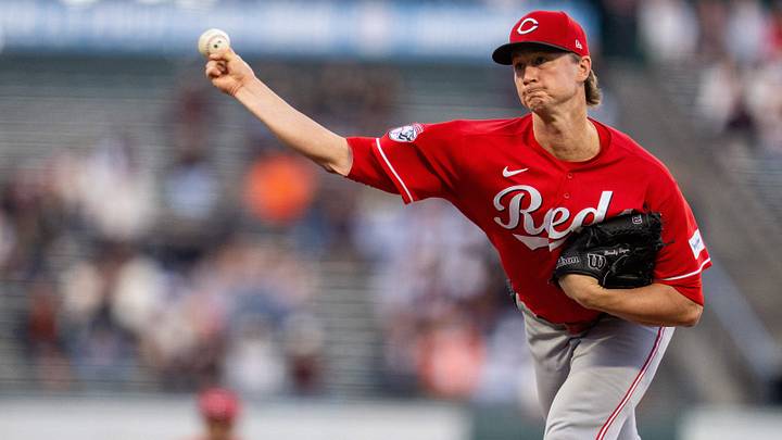Aug 25, 2026; San Francisco, California, USA;  Cincinnati Reds pitcher Brady Singer (51) delivers a pitch during the first inning against the San Francisco Giants at Oracle Park.  Mandatory Credit: Neville E. Guard-Imagn Images