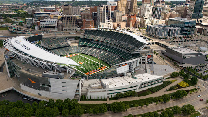 Paycor Stadium, home of the Cincinnati Bengals, in downtown Cincinnati on Friday, May 23, 2025.