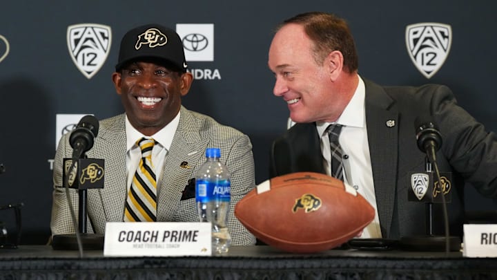 Deion Sanders and Rick George discussed Colorado's unprecedented insurance announcement for players heading to the NFL
