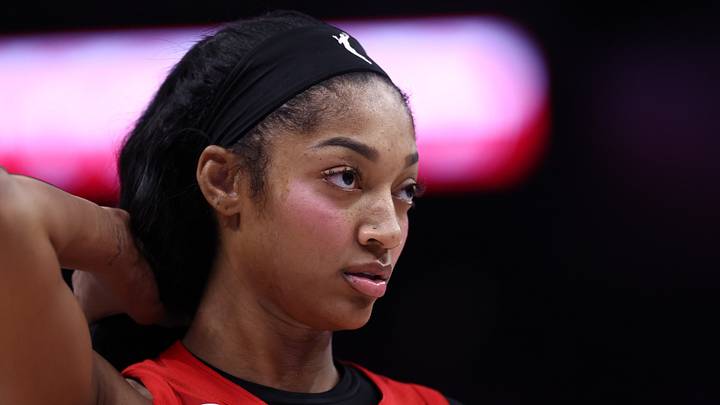Oct 17, 2026; San Francisco, California, USA; Atlanta Dream forward Angel Reese (5) between plays against the Golden State Valkyries during the fourth quarter of game one of the 2026 WNBA Finals at Chase Center. Mandatory Credit: Kelley L Cox-Imagn Images Oct 17, 2026; San Francisco, California, USA; Atlanta Dream forward Angel Reese (5) between plays against the Golden State Valkyries during the fourth quarter of game one of the 2026 WNBA Finals at Chase Center. Mandatory Credit: Kelley L Cox-Imagn Images