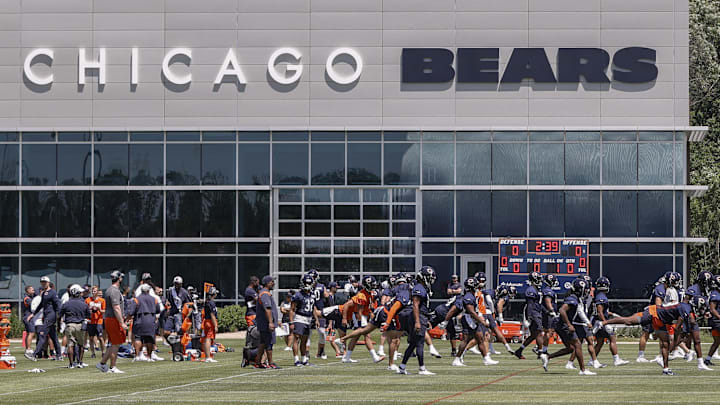 The Bears are allowed only strength and conditioning at Halas Hall now until April 21, and then will hold a minicamp.