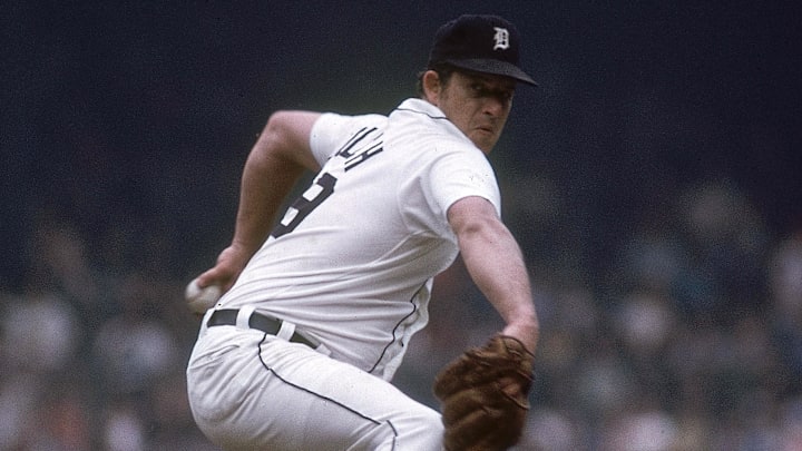 Unknown date and unknown location; USA, FILE PHOTO; Detroit Tigers pitcher Mickey Lolich in action on the mound. Mandatory Credit: Malcolm Emmons-USA TODAY Network.