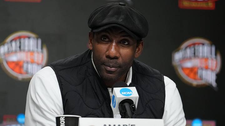 Apr 4, 2026; Indianapolis, IN, USA;  Amar’e Stoudemire during the Naismith Hall of Fame press conference at Lucas Oil Stadium. Mandatory Credit: Bob Donnan-Imagn Images
