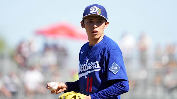 Los Angeles Dodgers starting pitcher Roki Sasaki struggled again in his second spring training start.