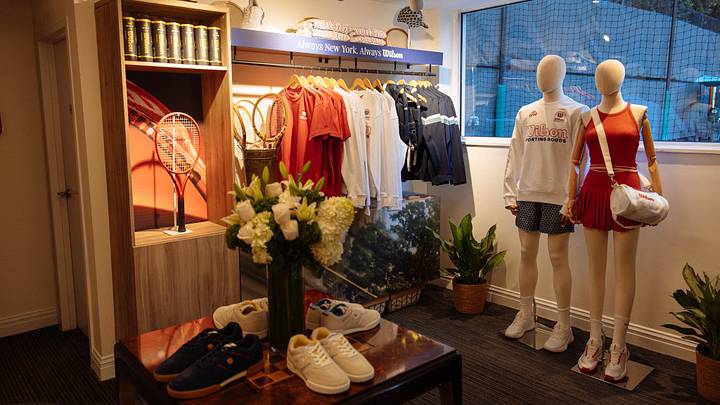 Wilson displayed their latest collection at Town Tennis Club in New York City. Wilson displayed their latest collection at Town Tennis Club in New York City.