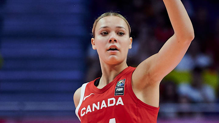 Delaney Gibb playing in the FIBA U19 Women's Basketball World Cup 2023