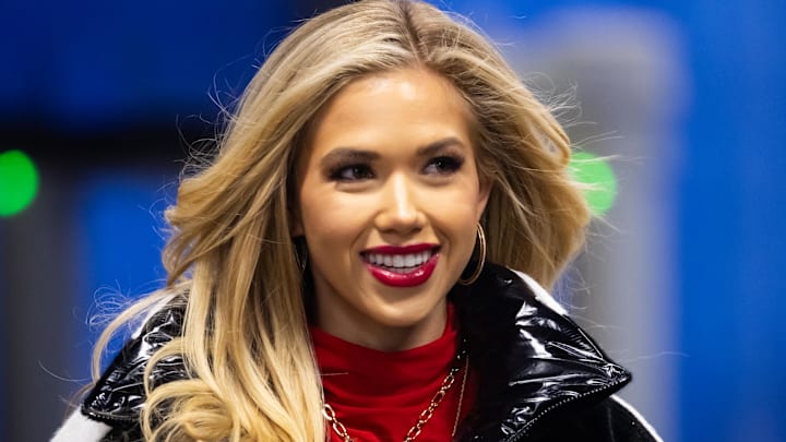 Kansas City Chiefs team executive Gracie Hunt against the Buffalo Bills in the 2024 AFC divisional round game at Highmark Stadium.