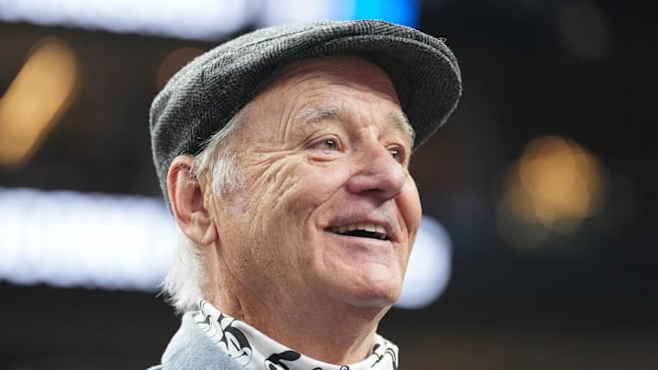 Mar 23, 2023; Las Vegas, NV, USA; Actor Bill Murray attends the game between the Arkansas Razorbacks and UConn Huskies.