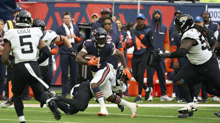 Getting D'Andre Swift and the running game going like before the break will be important for the Bears offense. Getting D'Andre Swift and the running game going like before the break will be important for the Bears offense.