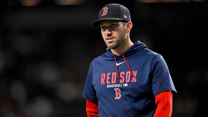 Sep 16, 2026; Arlington, Texas, USA; Boston Red Sox interim coach Chad Tracy walks on the field during the game between the Rangers and the Red Sox at Globe Life Field. Mandatory Credit: Jerome Miron-Imagn Images Sep 16, 2026; Arlington, Texas, USA; Boston Red Sox interim coach Chad Tracy walks on the field during the game between the Rangers and the Red Sox at Globe Life Field. Mandatory Credit: Jerome Miron-Imagn Images