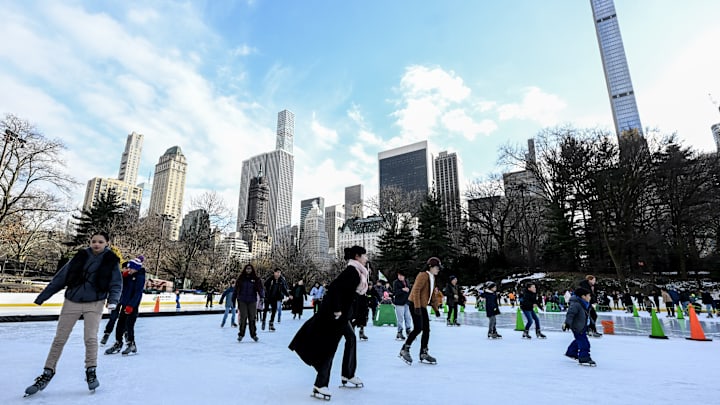 Ice skating at Central Park in New York