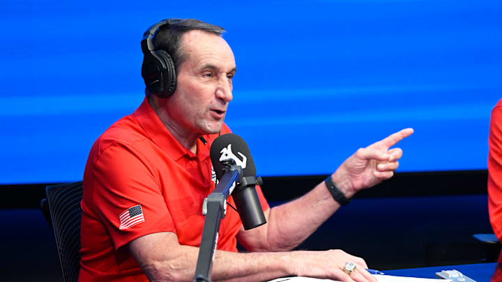 Grant Hill And Mike Krzyzewski Broadcast From The SiriusXM Studio At Wynn Las Vegas