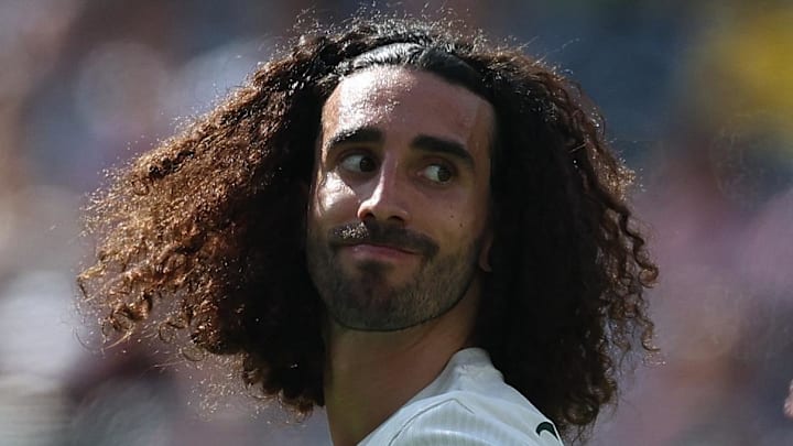 Jul 8, 2025; East Rutherford, New Jersey, USA; Chelsea FC defender Marc Cucurella (3) looks on during a semifinal match of the 2025 FIFA Club World Cup at MetLife Stadium. Credit: Amanda Perobelli-Reuters via Imagn Images