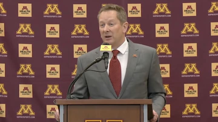 Niko Medved at his Gophers introductory press conference. 