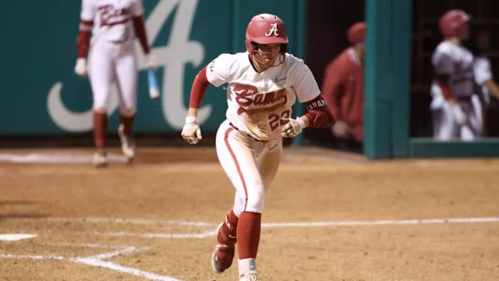 Kali Heivilin had two home runs and six RBIs to lead the Crimson Tide's 12-3 win against Iowa at the Spring Break Showdown on Friday at Rhoads Stadium. Kali Heivilin had two home runs and six RBIs to lead the Crimson Tide's 12-3 win against Iowa at the Spring Break Showdown on Friday at Rhoads Stadium.