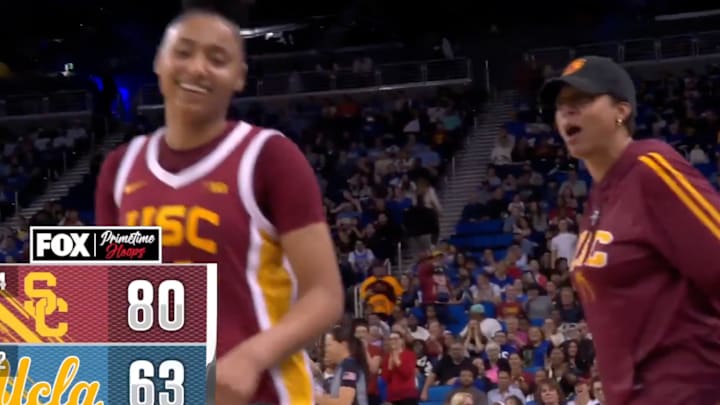 JuJu Watkins and Cheryl Miller celebrated USC's big win over UCLA on Saturday night