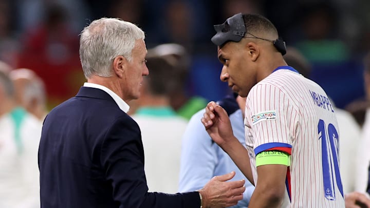 Didier Deschamps und Kylian Mbappe
