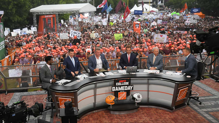 The ESPN GameDay panel at Columbia, South Carolina, on  September 14. 