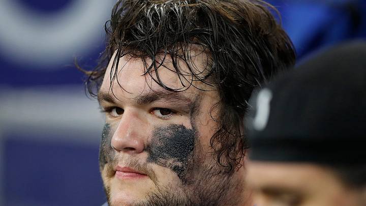 Indianapolis Colts offensive guard Quenton Nelson (56) dejected on the bench in the second half of their game at Lucas Oil Stadium on Sunday, Sept. 29, 2019. The Colts lost to the Raiders 31-24.
Indianapolis Colts Host The Oakland Raiders Indianapolis Colts offensive guard Quenton Nelson (56) dejected on the bench in the second half of their game at Lucas Oil Stadium on Sunday, Sept. 29, 2019. The Colts lost to the Raiders 31-24.
Indianapolis Colts Host The Oakland Raiders